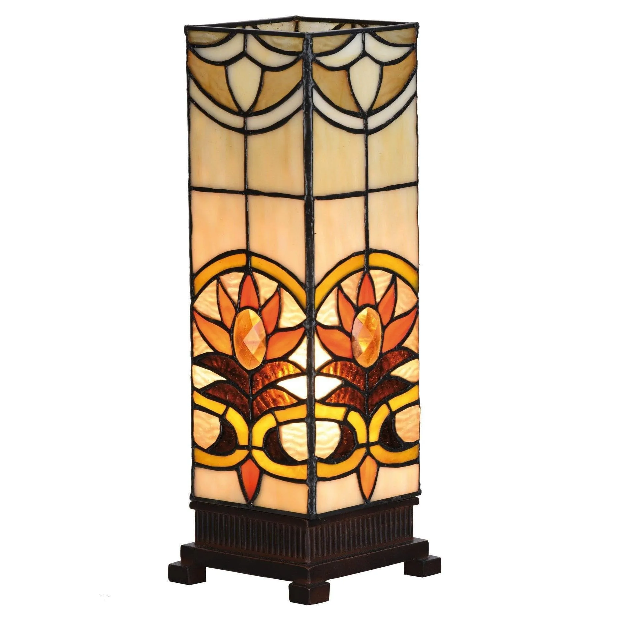 Aintree Medium Square Tiffany Lamp - Tiffany Lighting Direct