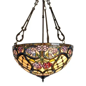 Anders Large Inverted Tiffany Ceiling Light - Fancy Chain
