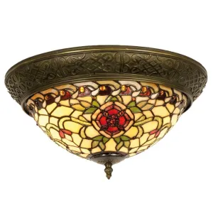 Angelique Flush Tiffany Ceiling Light