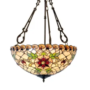 Angelique Large Inverted Tiffany Ceiling Light - Fancy Chain