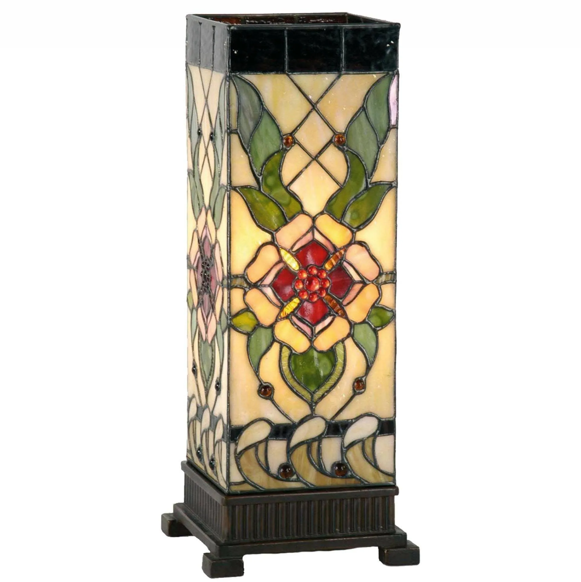 Angelique Large Square Tiffany Table Lamp