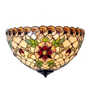 Angelique Small Flush Tiffany Ceiling Light