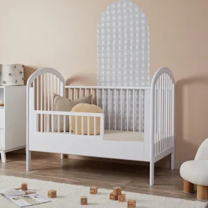 Archie Cot Toddler Bed Half Frame - White Mocka