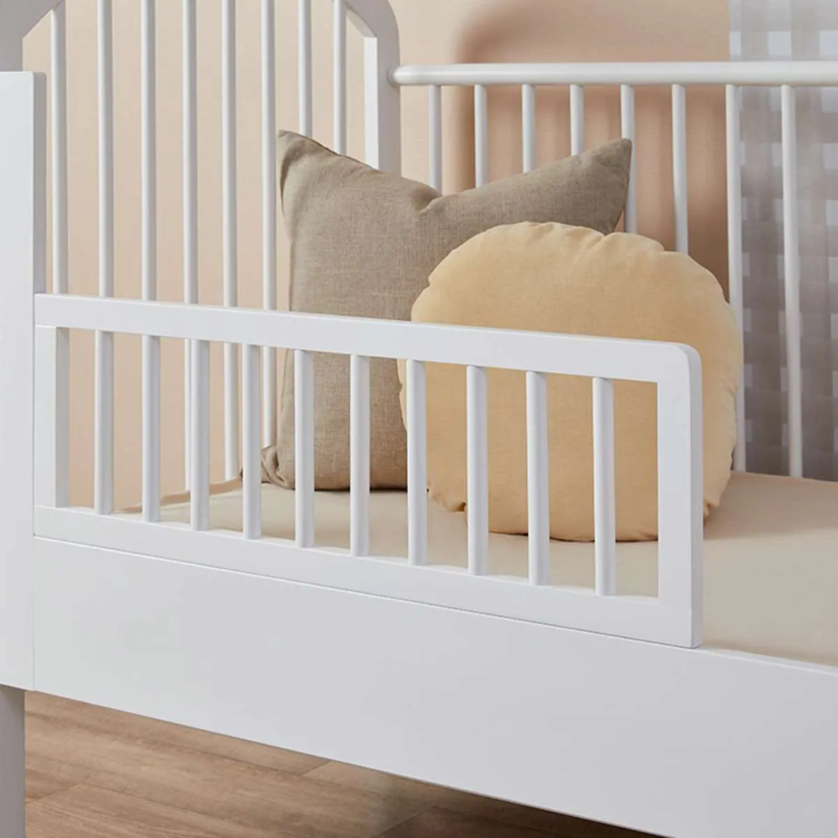 Archie Cot Toddler Bed Half Frame - White Mocka