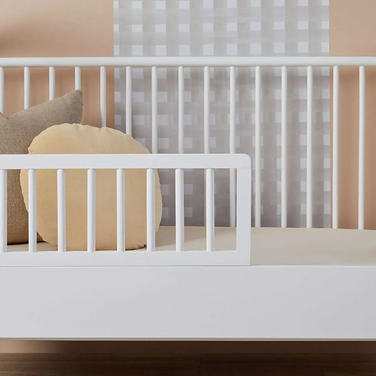 Archie Cot Toddler Bed Half Frame - White Mocka