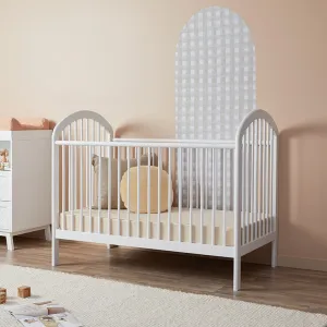 Archie Cot - White Mocka