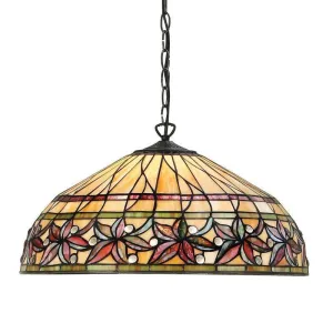 Ashtead Large Tiffany Ceiling Light, 1 bulb fitting