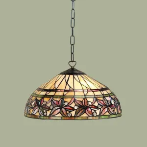 Ashtead Medium Tiffany Ceiling Light - Single bulb fitting