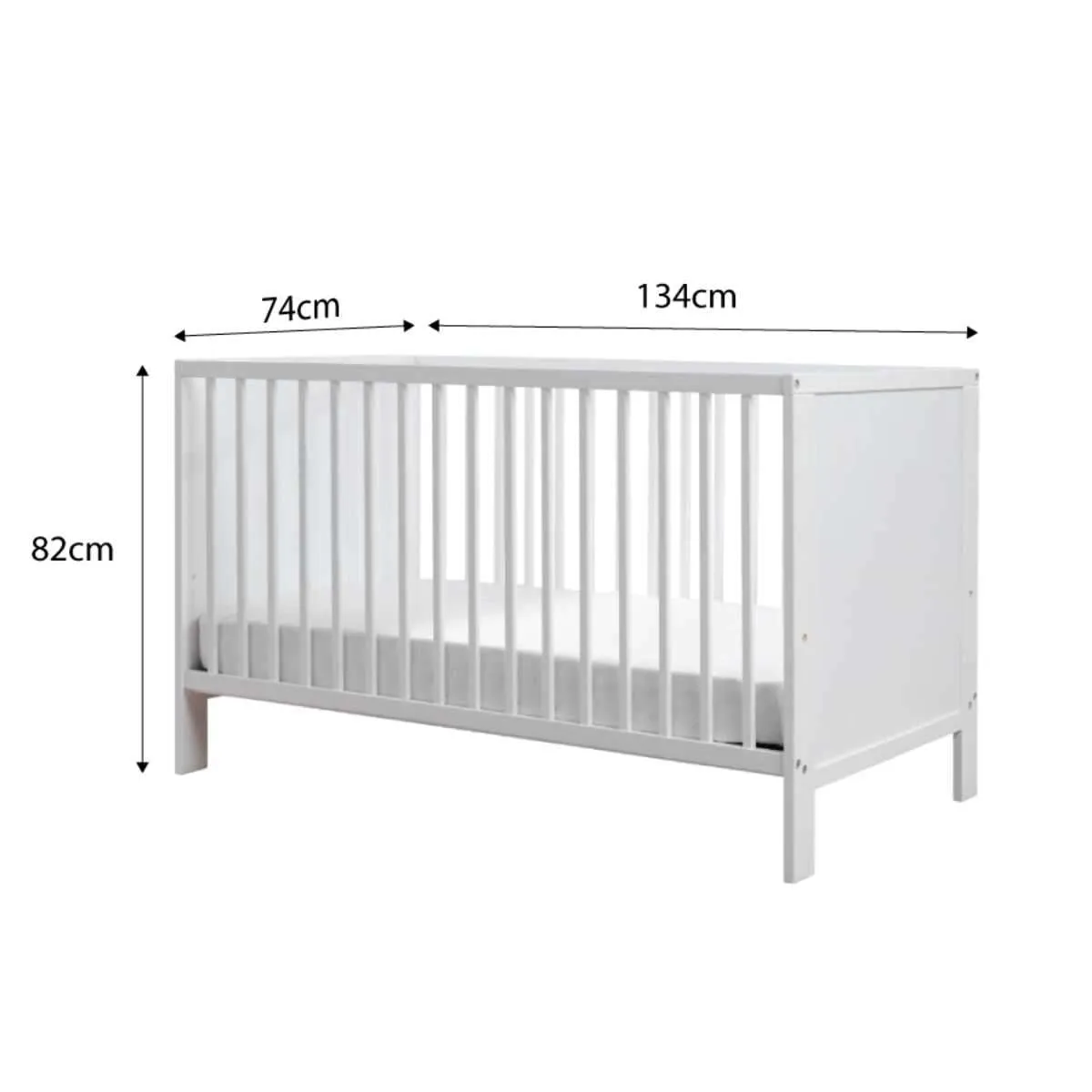 Aspiring Classic Cot - White Mocka