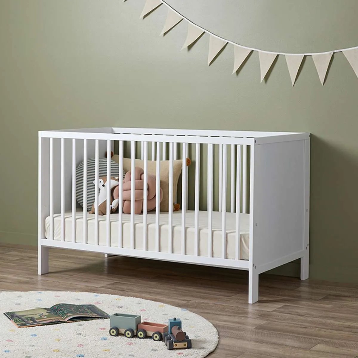Aspiring Classic Cot - White Mocka