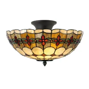 Atlantic Semi Flush Tiffany Ceiling Light