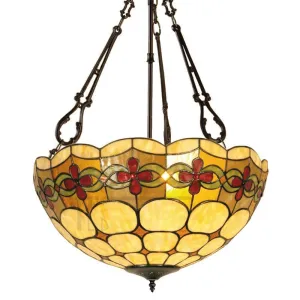 Atlantic Tiffany Inverted 50cm Ceiling Light - Fancy Chain