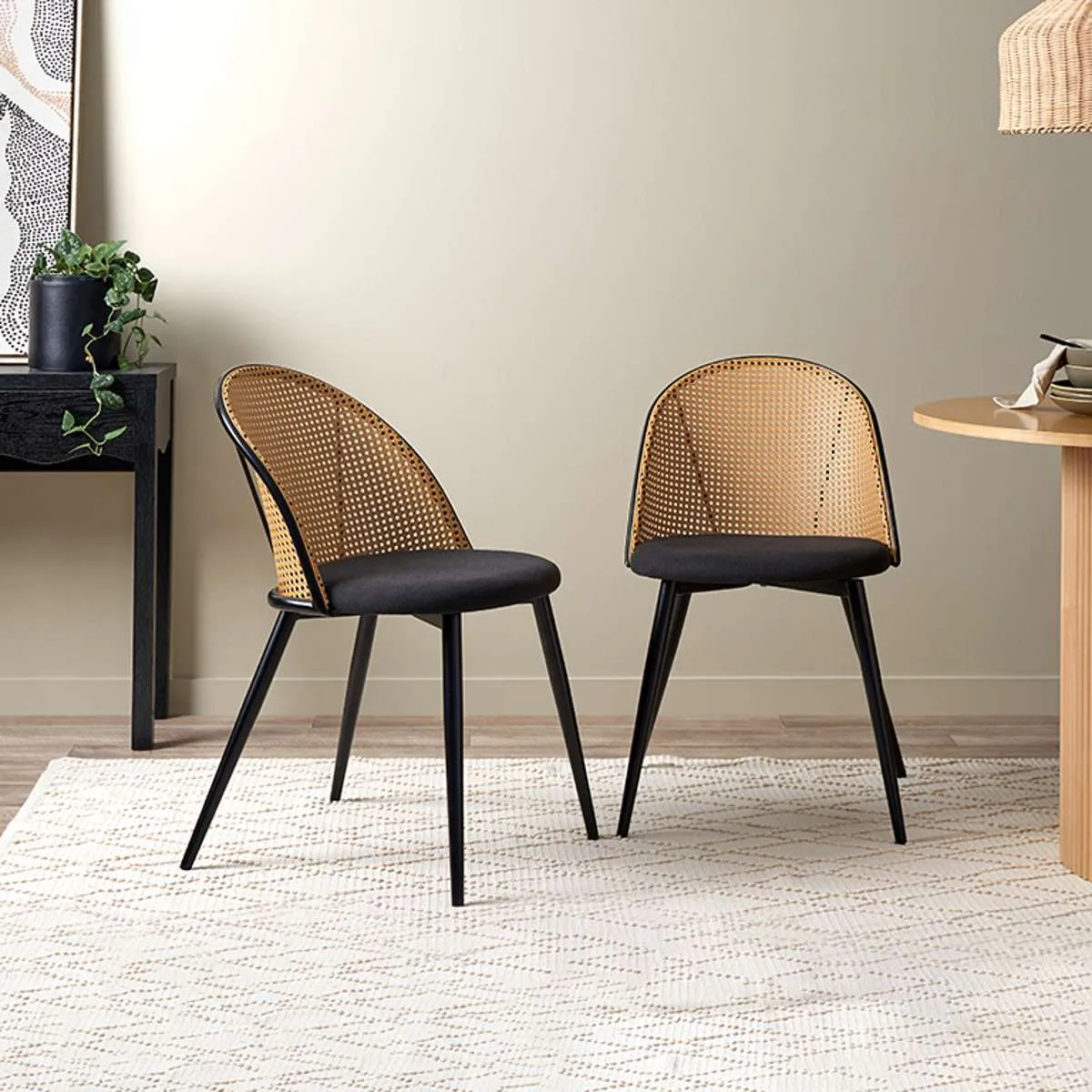 Avila Dining Chair - Black Set of Six Bundle Mocka