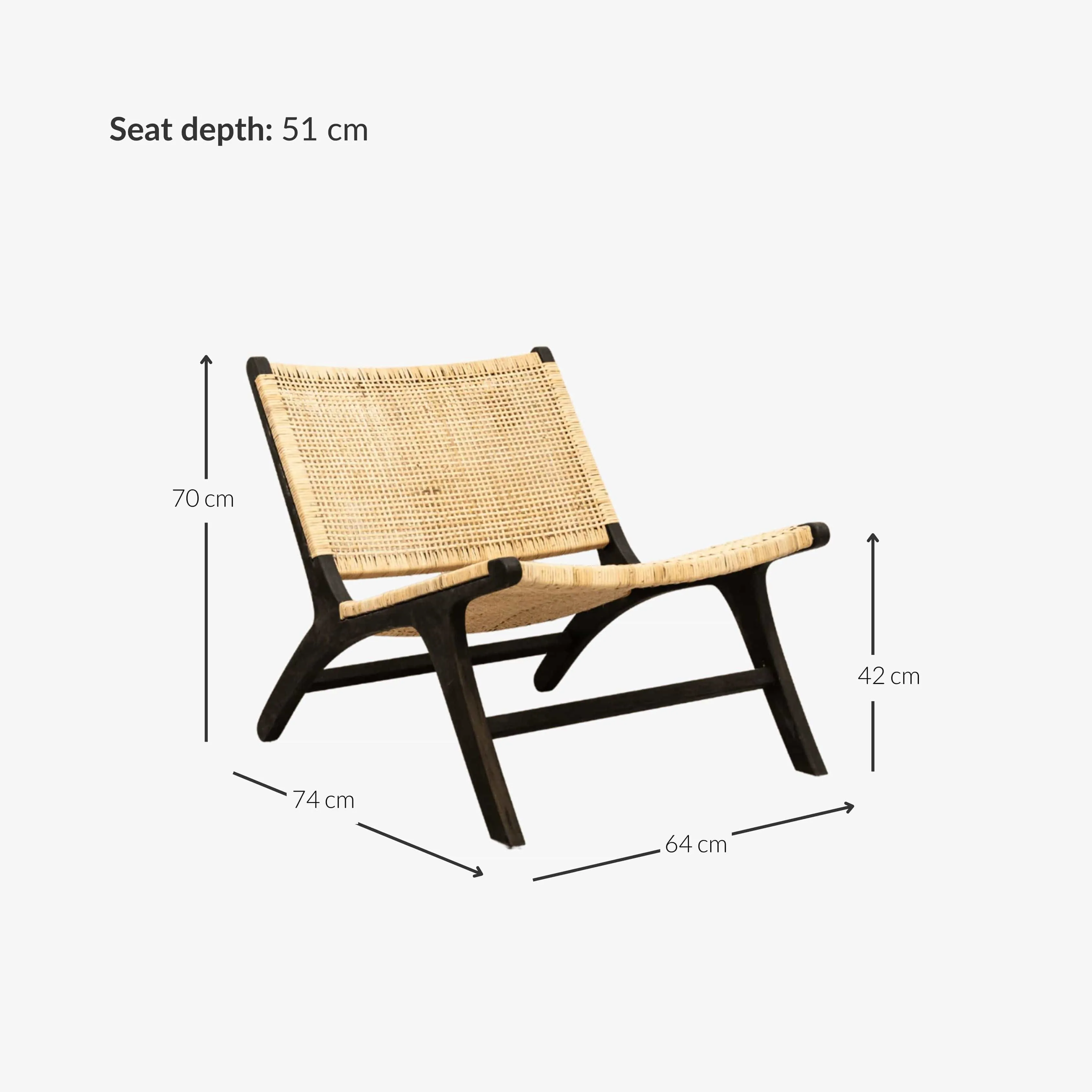 Bali Lounge Chair | Black Zoco Home
