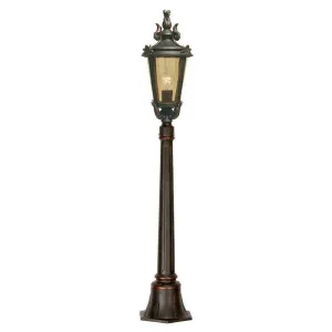 Baltimore Weathered Bronze Medium Outdoor Bollard Light