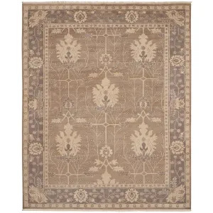 Beige & Brown Essentials Botanical Traditional Rug