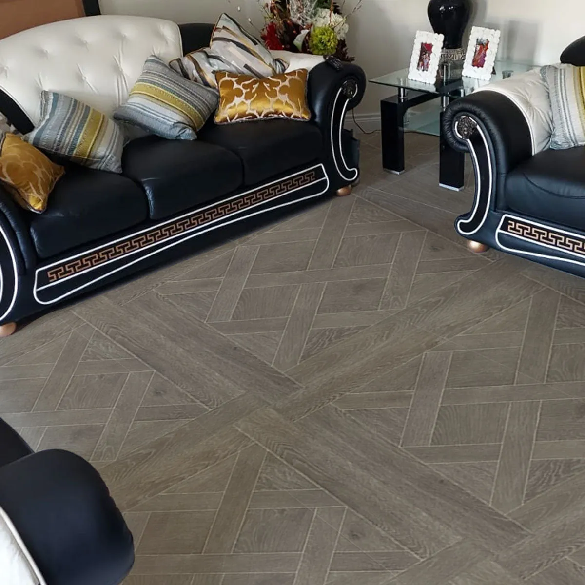 Bjrn Cognac Oak Wood Effect Porcelain Tile 90x90cm Matt