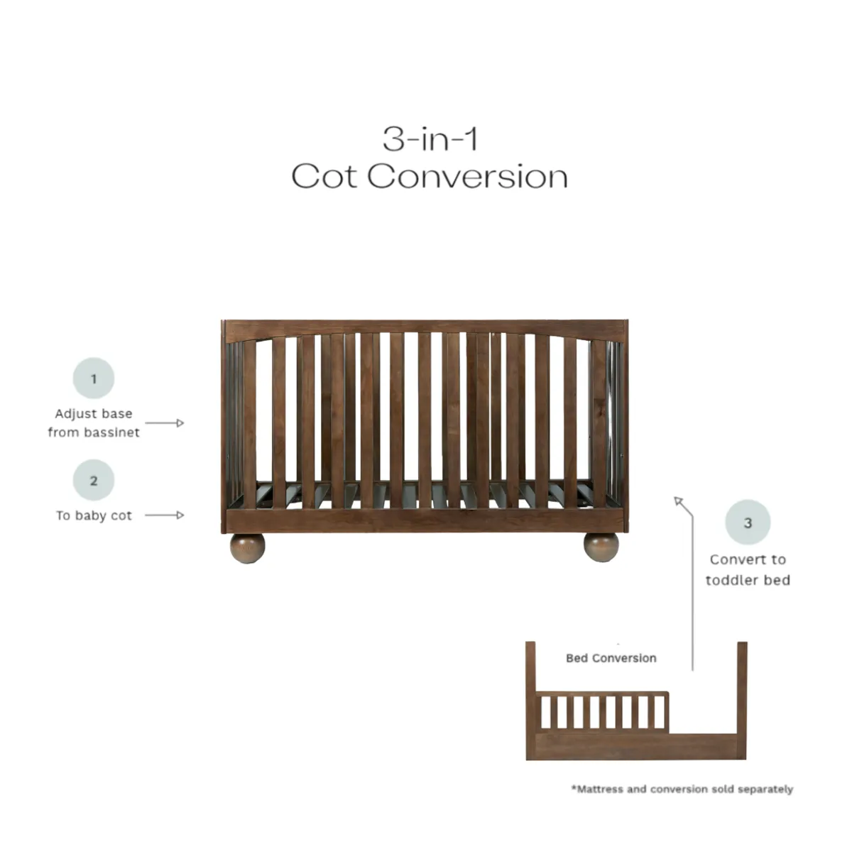 Blake Cot - Almond Mocka