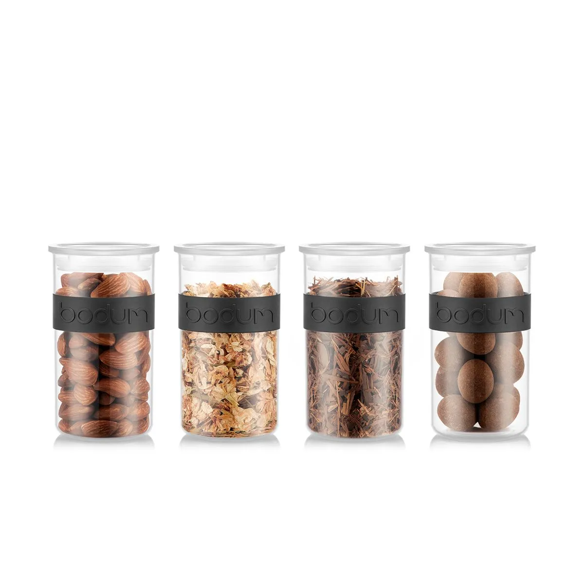 Bodum Presso Storage Jars Black 0.25 L, 4 Pcs.