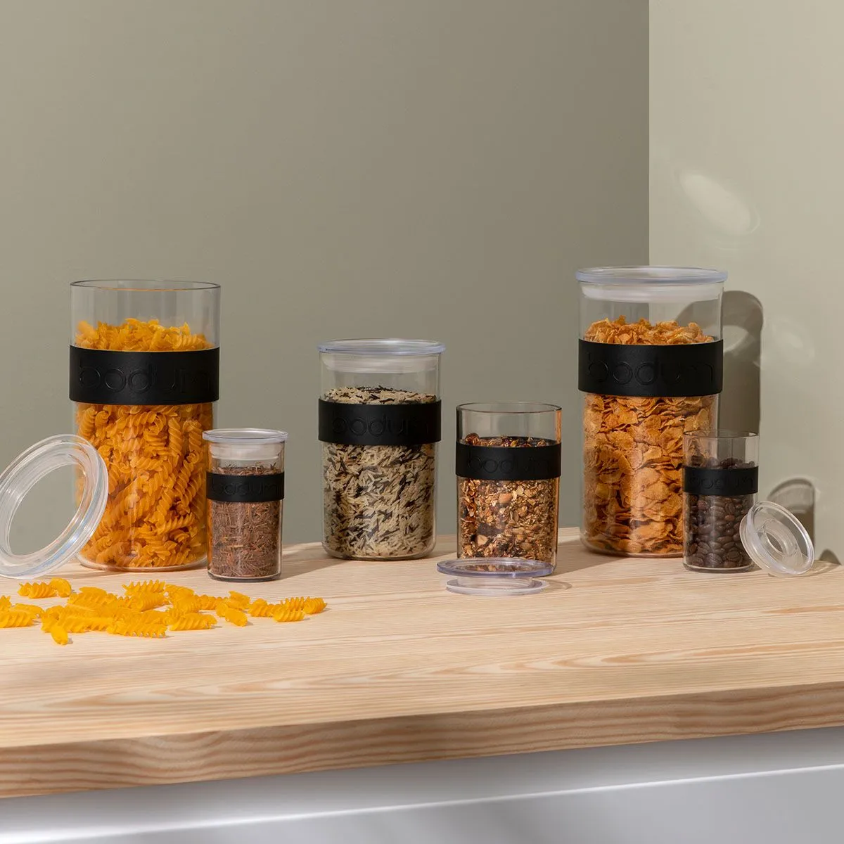 Bodum Presso Storage Jars Black 0.6 L, 2 Pcs.