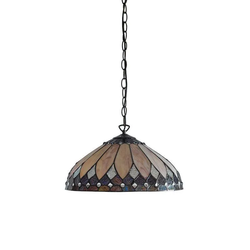 Brooklyn Medium Tiffany Ceiling Light - Single Bulb Fitting