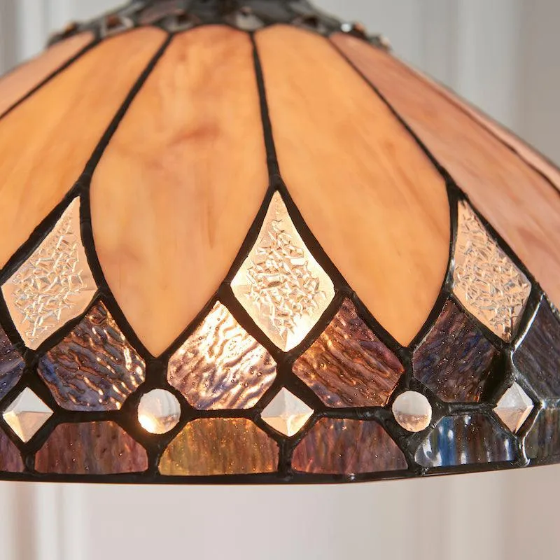 Brooklyn Medium Tiffany Ceiling Light - Single Bulb Fitting