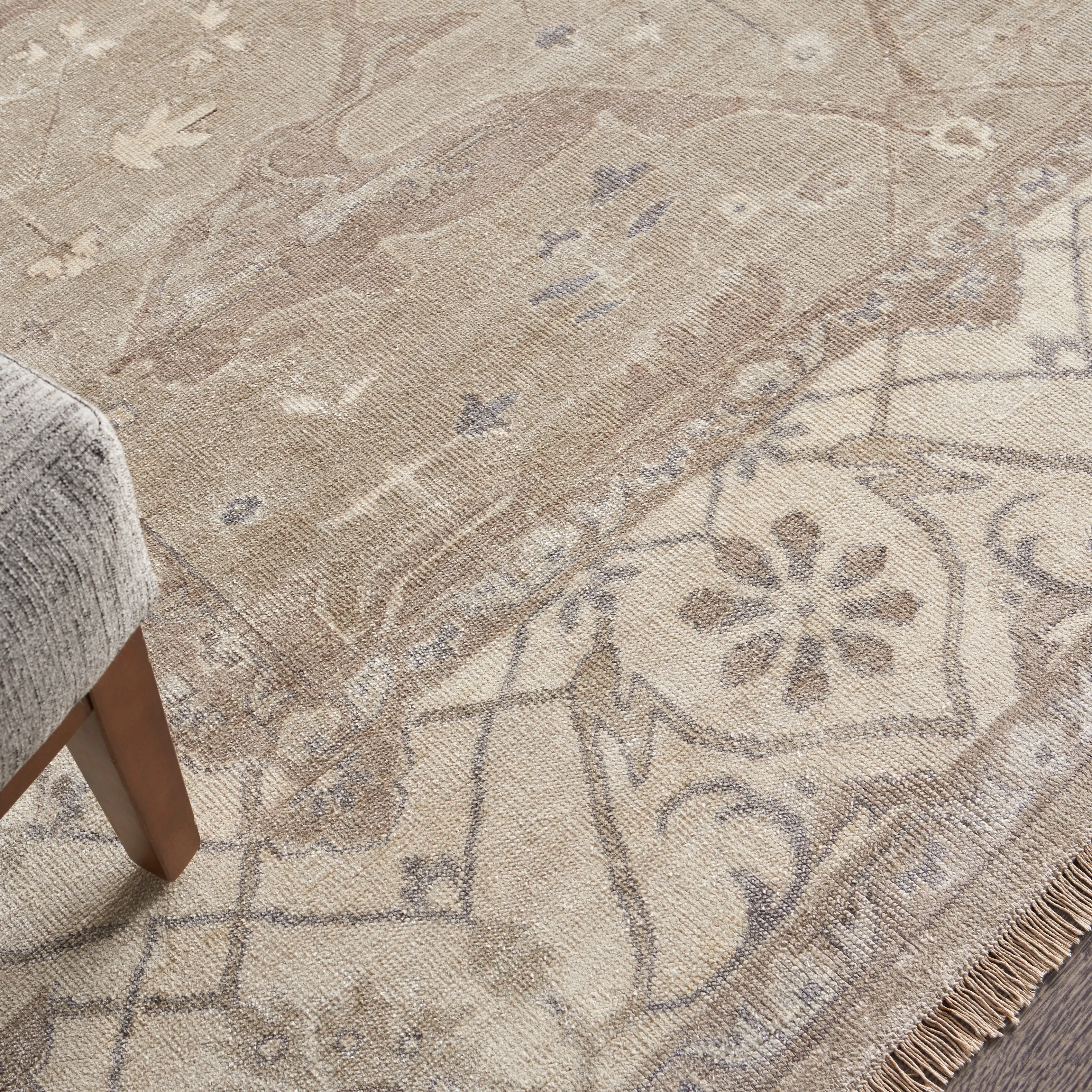 Brown Essentials Traditional Wool Rug