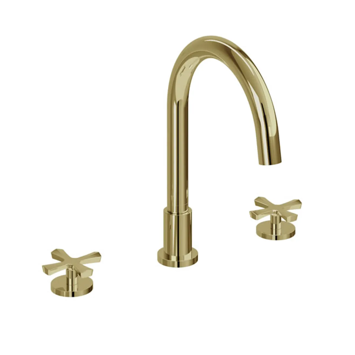 Burlington Riviera 3 Hole Crosshead Deck Mounted Bath Mixer