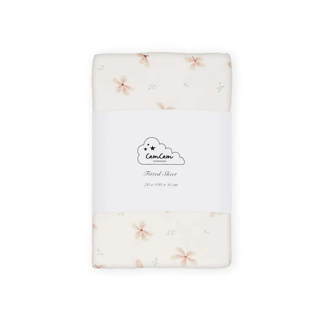 Cam Cam Copenhagen Fitted Sheet 70x140x15cm - GOTS Windflower Crème