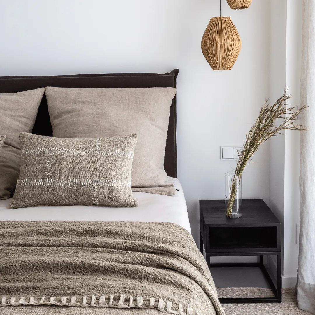 Cane Night Table | Black Zoco Home