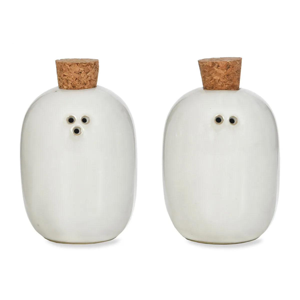 Ceramic Salt & Pepper Shaker Set Funky Chunky