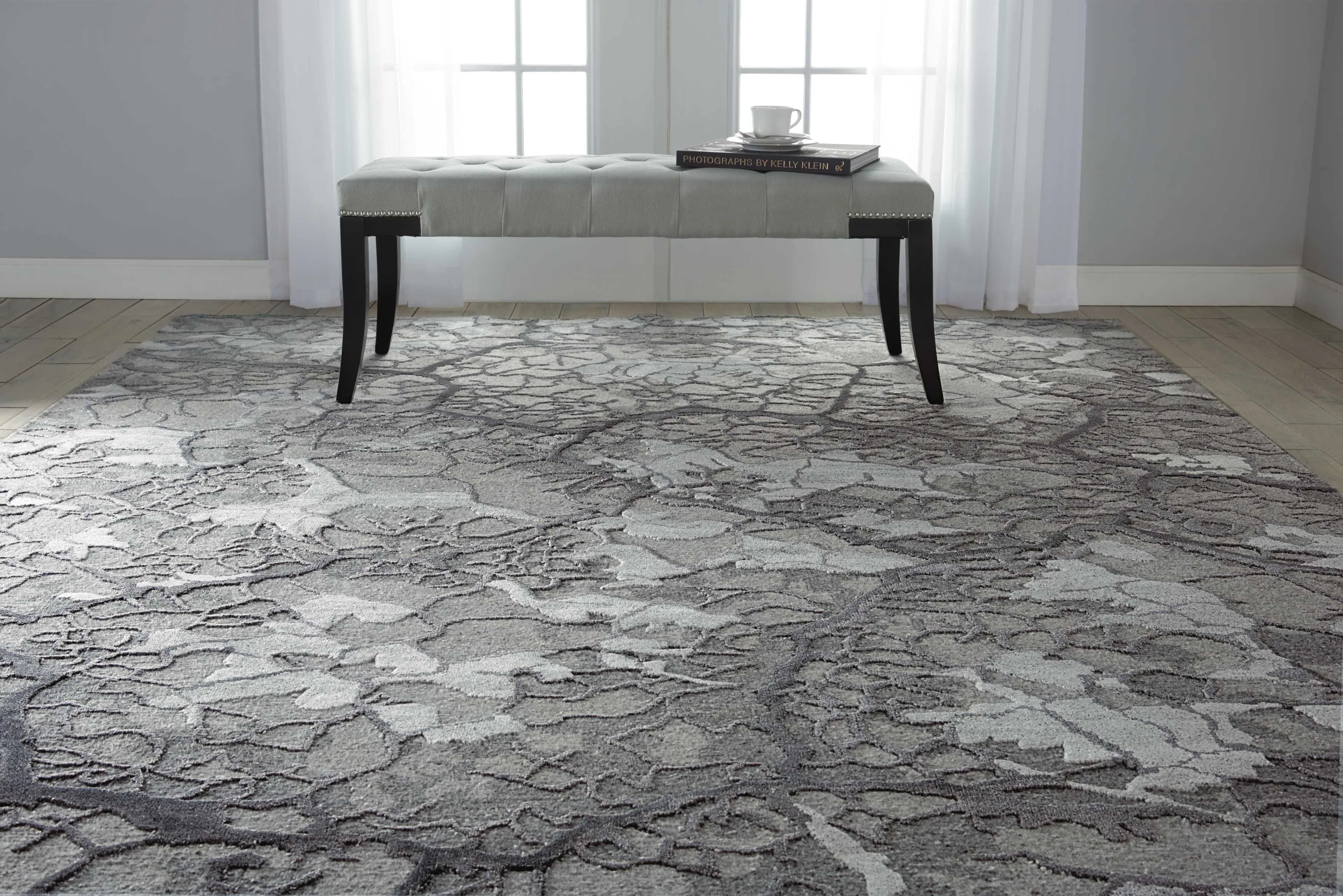 Charcoal Essentials Modern Wool Luxcelle Rug