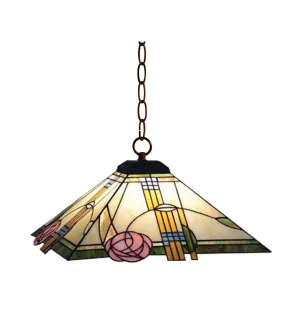 Charles Medium Tiffany Ceiling Pendant - 2 Bulb Fitting