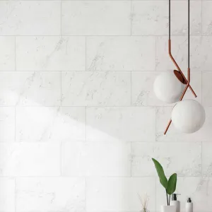 Chester Carrara Marble Effect Porcelain Tile 30x60cm Matt