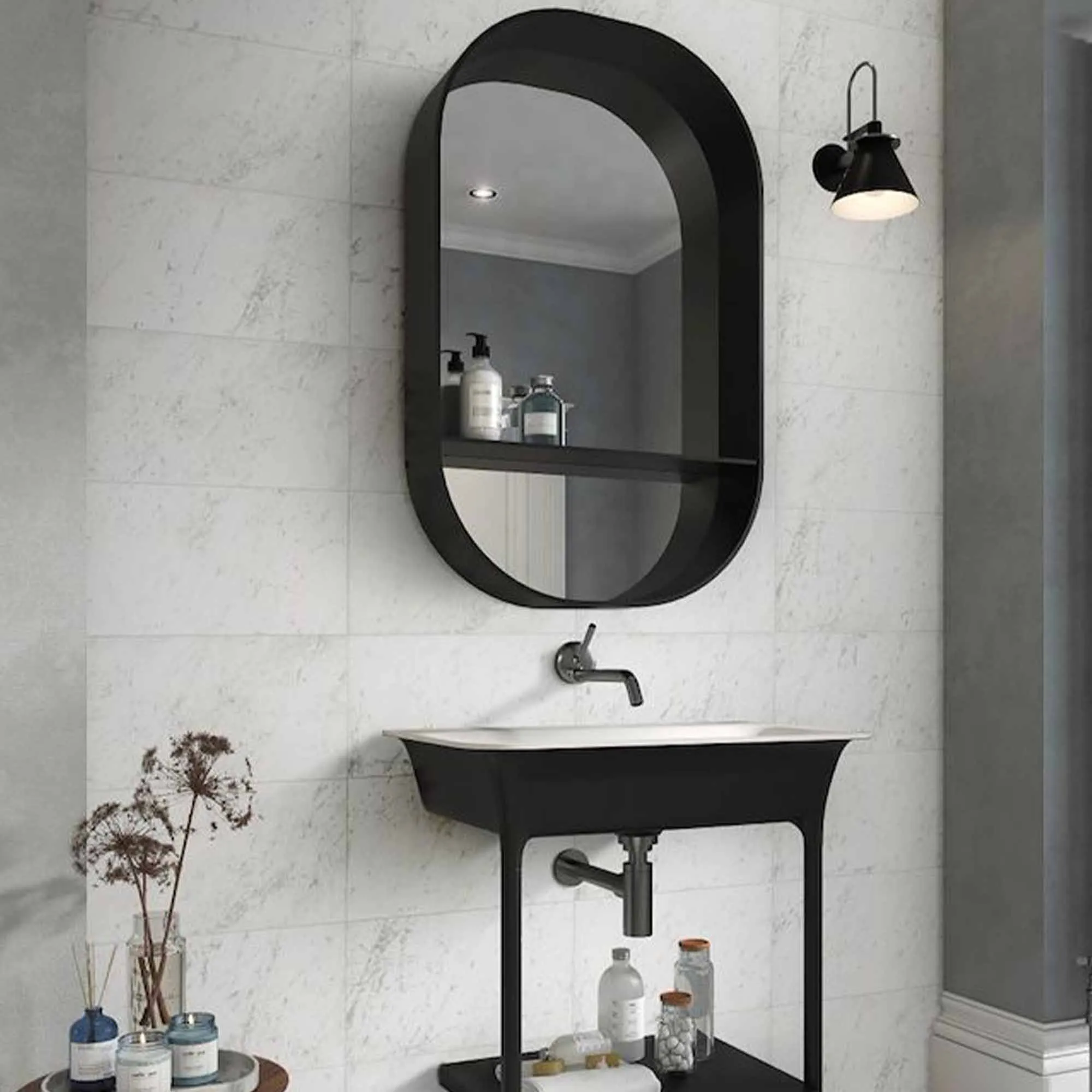 Chester Carrara Marble Effect Porcelain Tile 30x60cm Matt