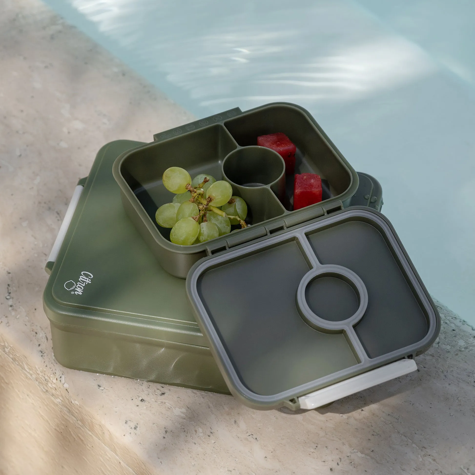 Citron Absolut Tritan Snack Box - Olive Green