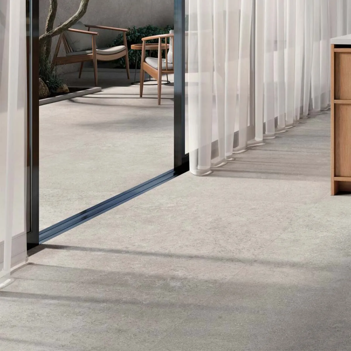 Cluny Silver Stone Effect Porcelain Tile 90x90cm Matt