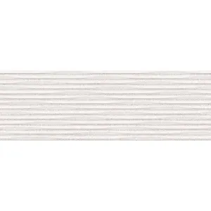 Cluny White Decor Wall Tile 33x100cm Matt