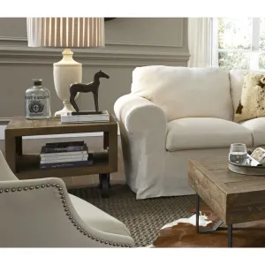 Coalburn Reclaimed Wood Square Side Table in Russett Brown Modus