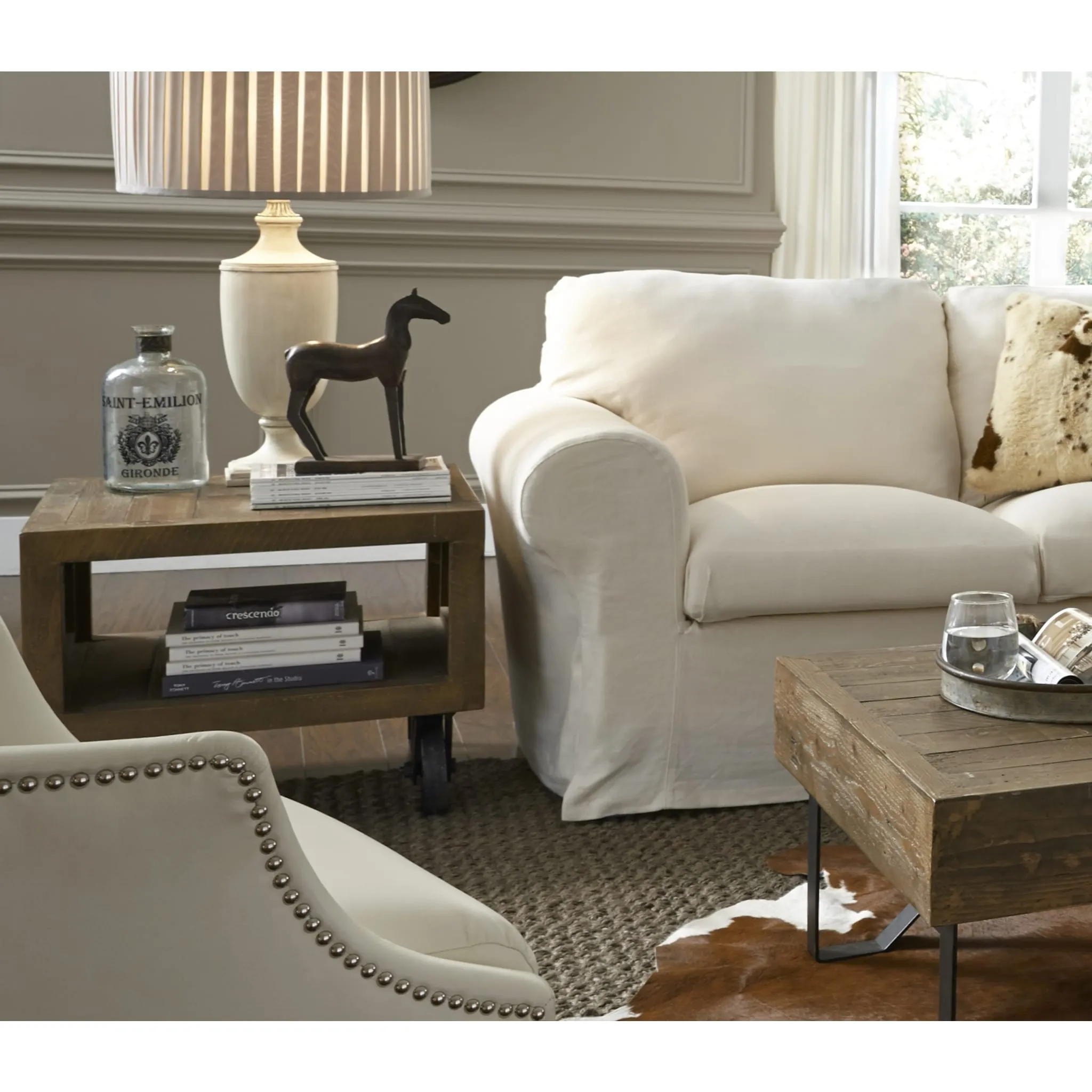 Coalburn Reclaimed Wood Square Side Table in Russett Brown Modus