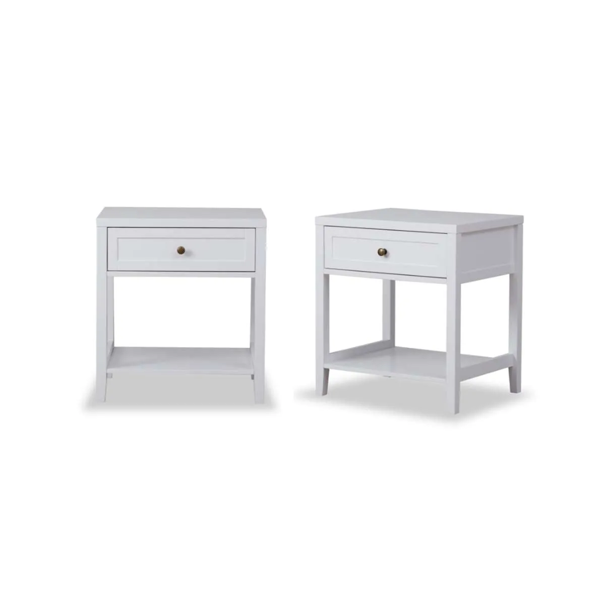 Cove Bedside Table - White Bundle Mocka