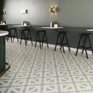 Cuban Silver Arrow Porcelain Tile 22x22cm Matt