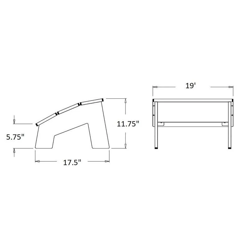 Curved Adirondack Chair and Ottoman Bundle