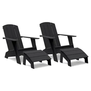 Curved Adirondack Chair and Ottoman Bundle