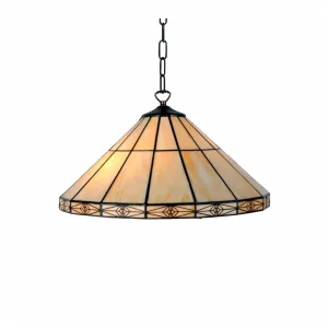 Dorchester Large Tiffany Ceiling Light, single bulb fitting