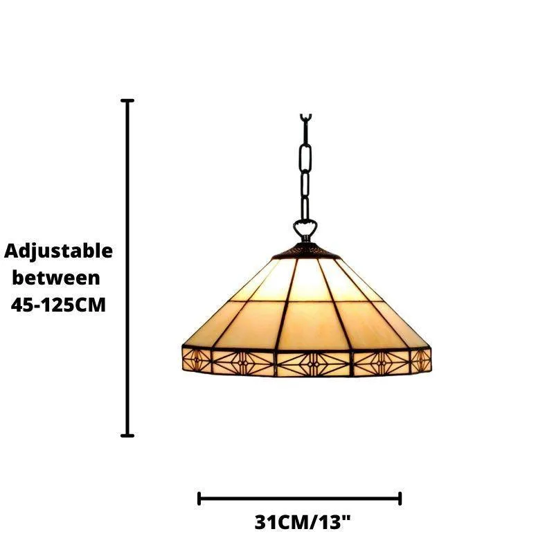 Dorchester Tiffany Ceiling Light, single bulb fitting
