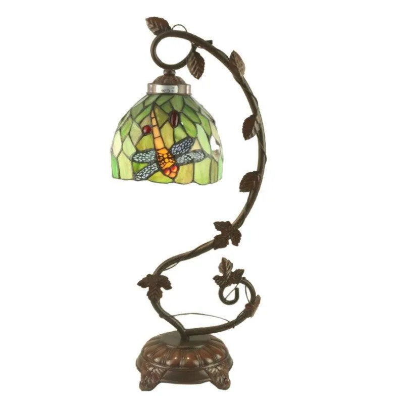 Dragonfly Swan Neck Tiffany Table Lamp