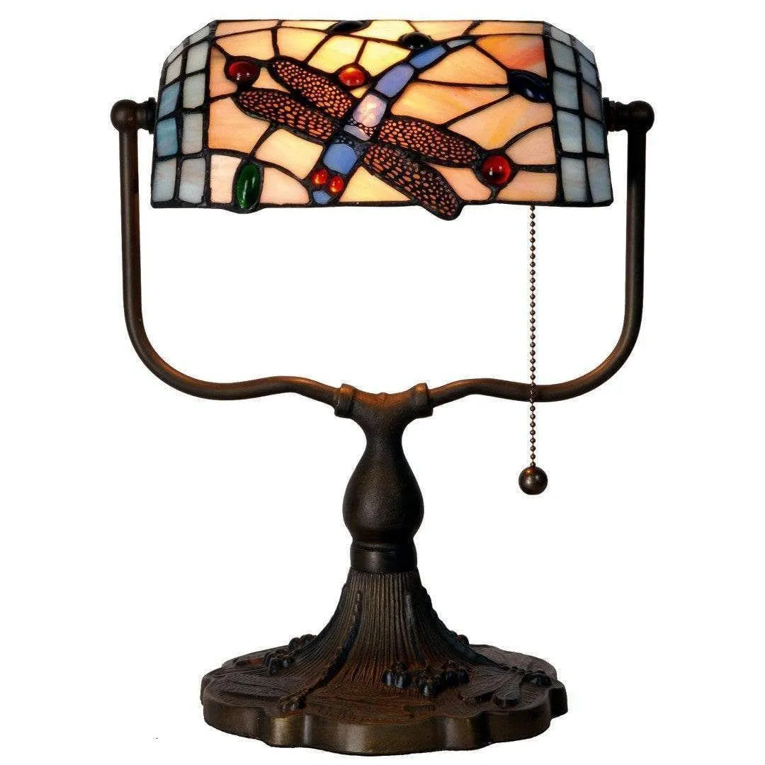Dragonfly Tiffany Bankers Lamp - Tiffany Lighting Direct
