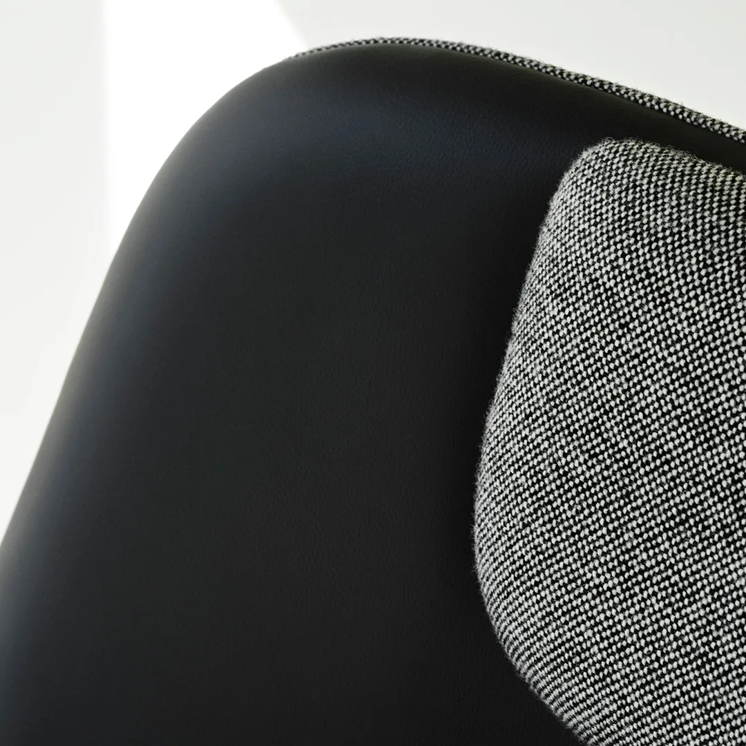 Drape High Lounge Chair w/ Headrest - Steel Legs