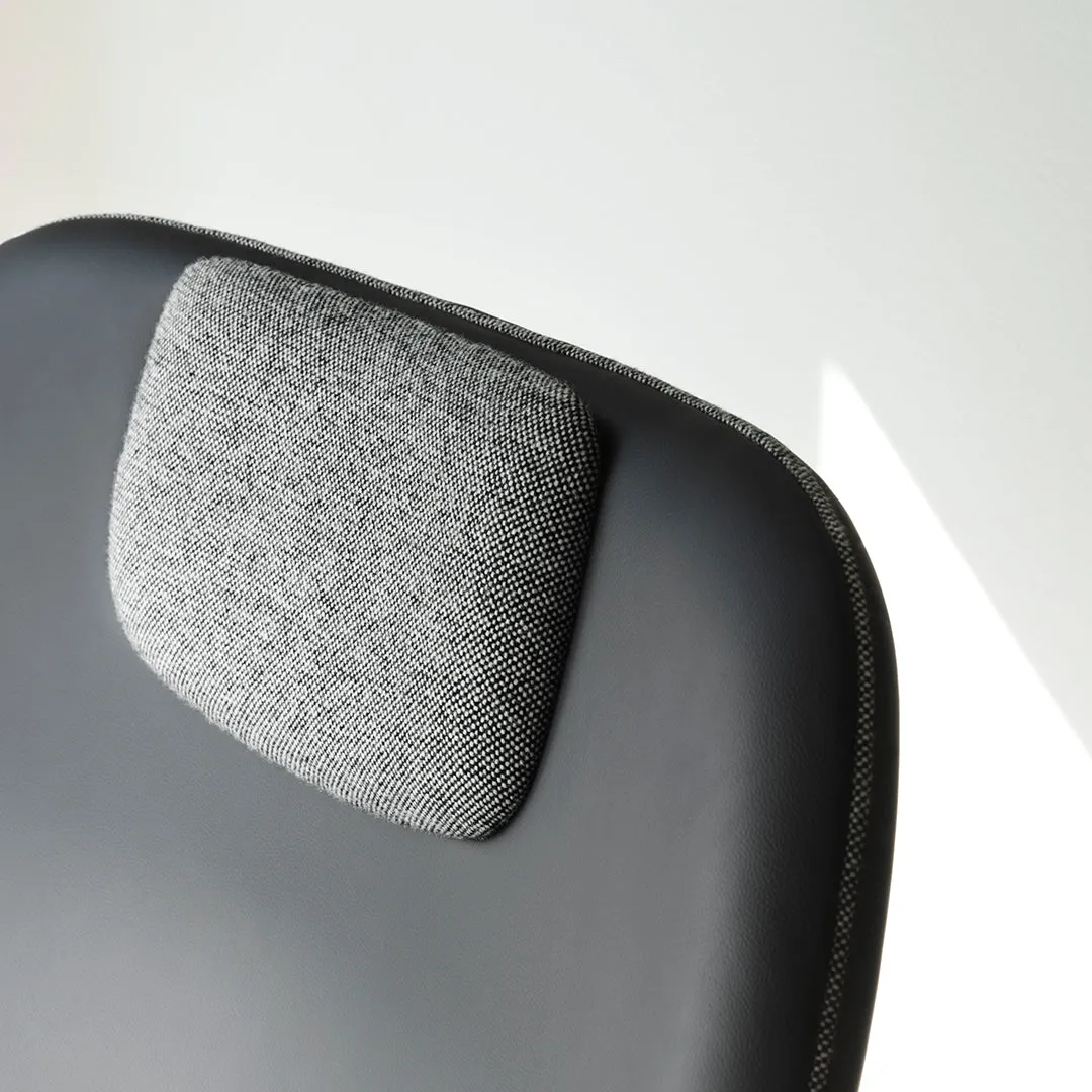Drape High Lounge Chair w/ Headrest - Steel Legs